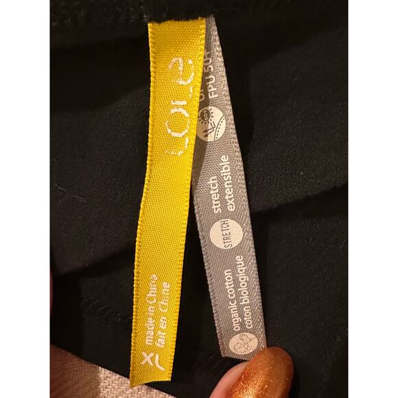 Lolë Black Long Sleeve Cut-Out Back Tunic Top - XL - Picture 4 of 7